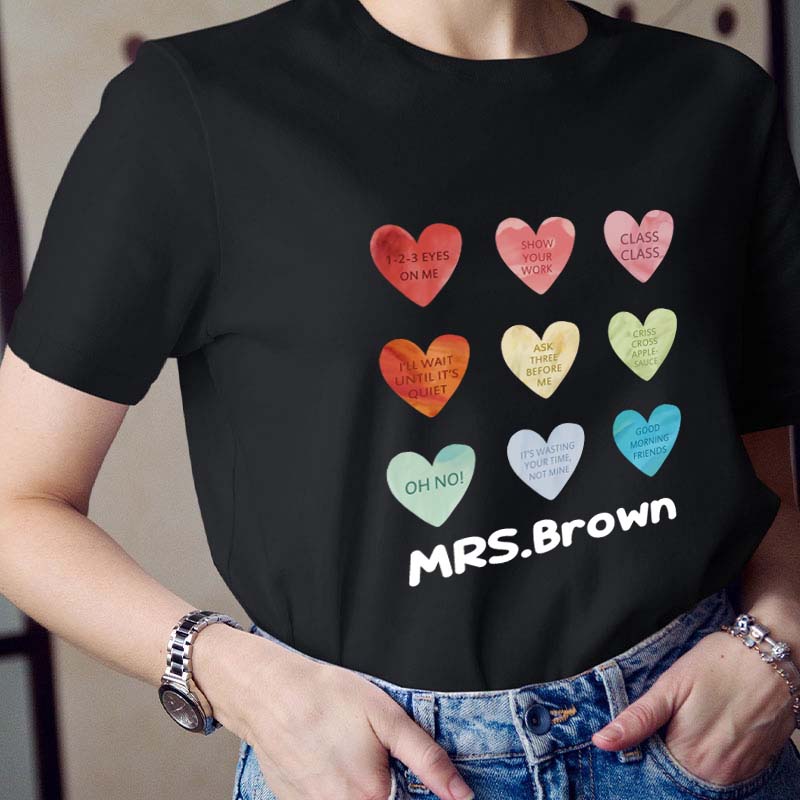 Personalized Show Your Work Teacher T-Shirt