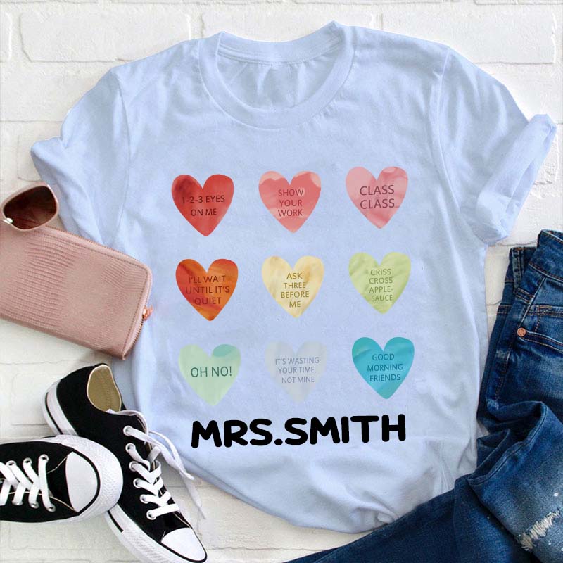 Personalized Show Your Work Teacher T-Shirt