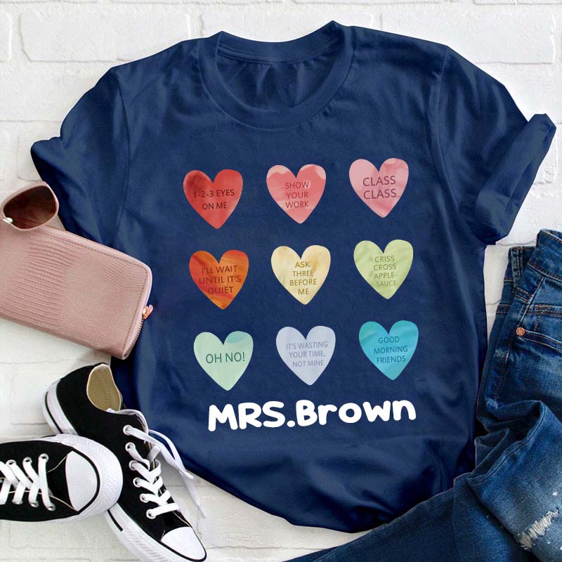 Personalized Show Your Work Teacher T-Shirt