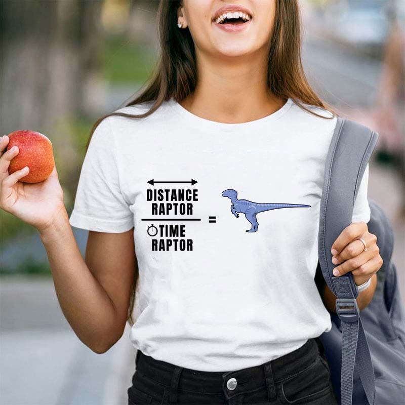 Distance Raptor Time Raptor Teacher T-Shirt
