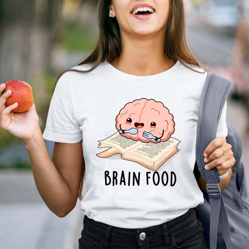 Brain Food Reading Teacher T-Shirt