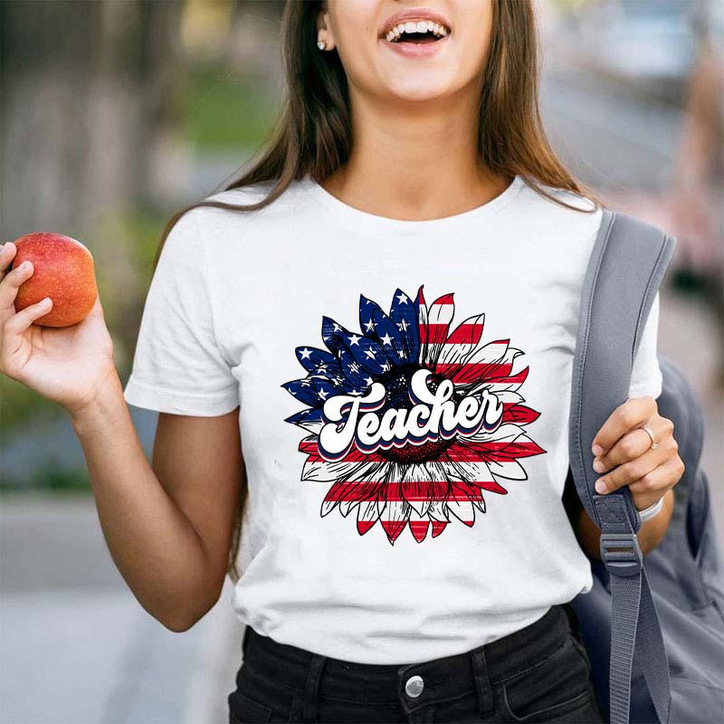 Teacher Big Sunflower T-Shirt