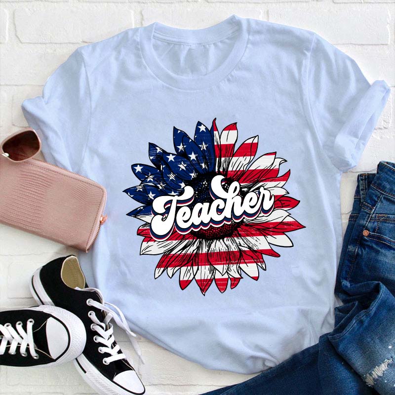 Teacher Big Sunflower T-Shirt