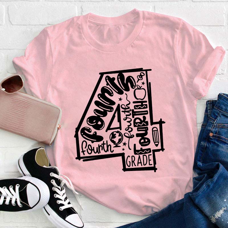 Personalized Grade Kindergarten Teacher T-Shirt