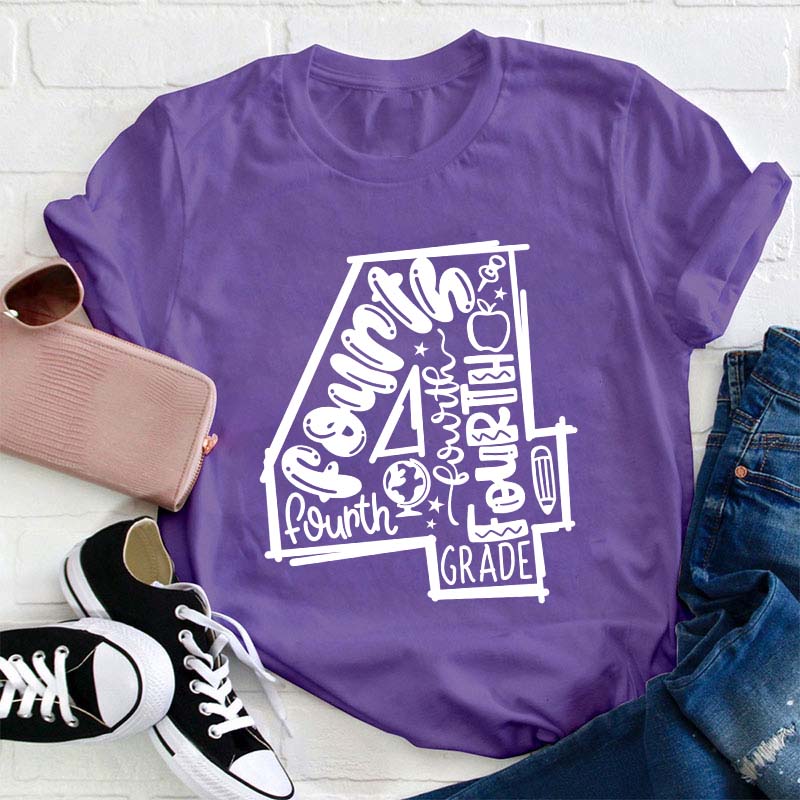 Personalized Grade Kindergarten Teacher T-Shirt