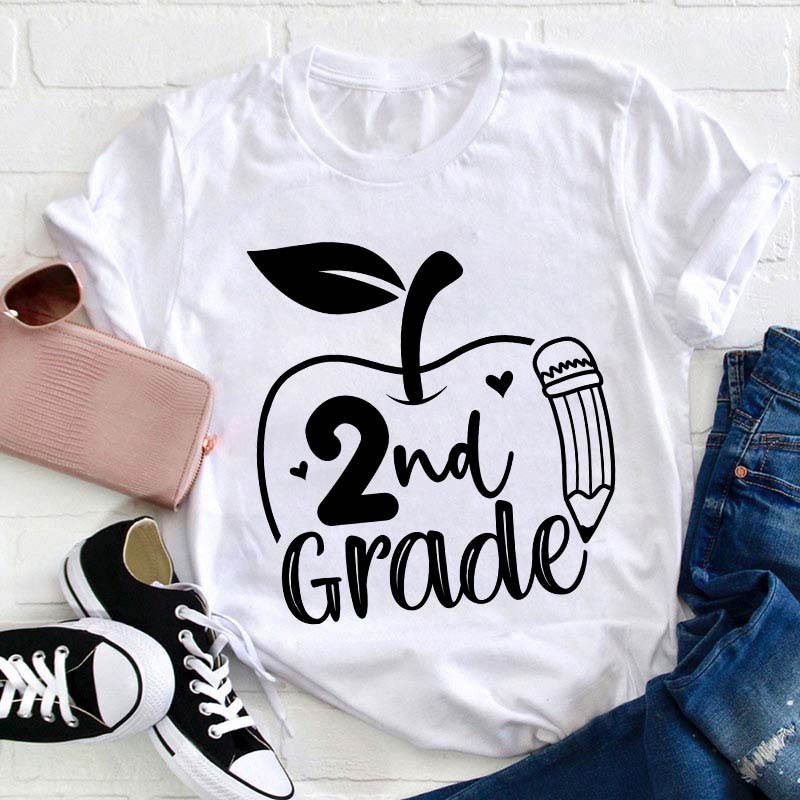 Personalized Apple Pencil Teacher T-Shirt
