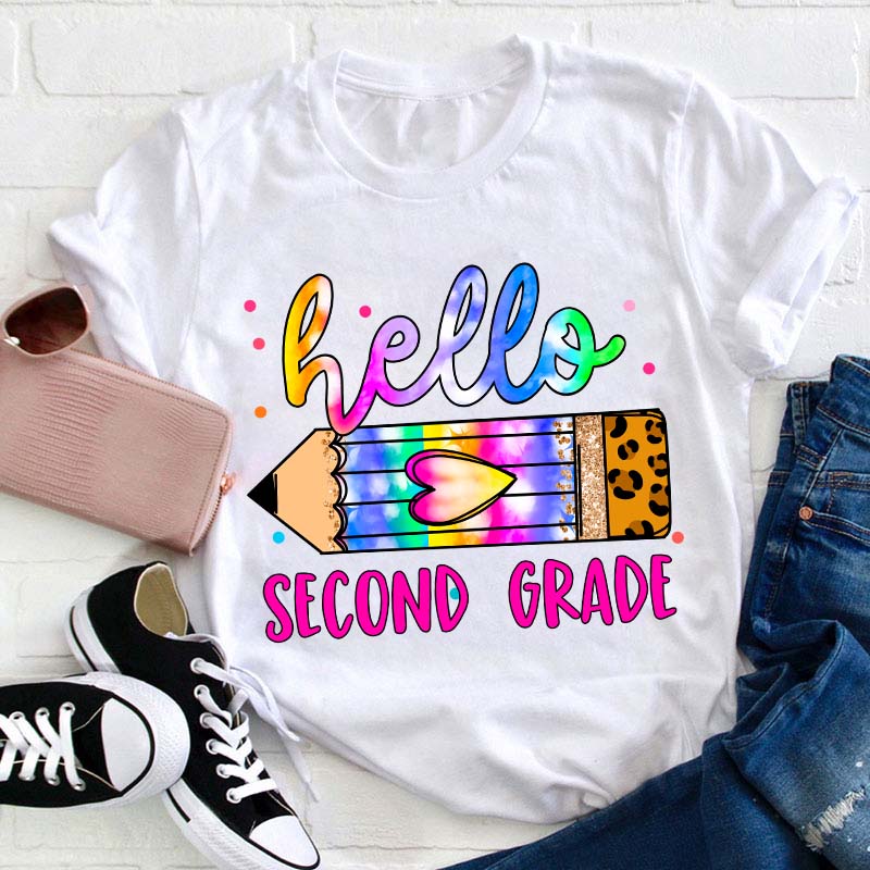 Personalized Grade Hello Teacher T-Shirt