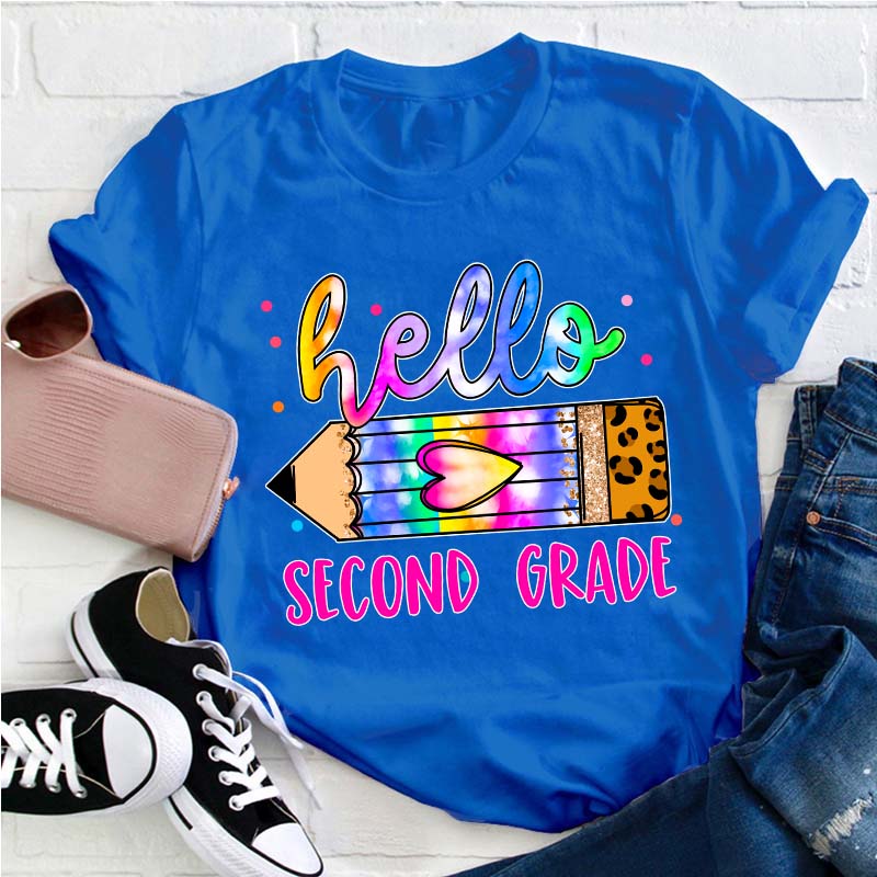 Personalized Grade Hello Teacher T-Shirt