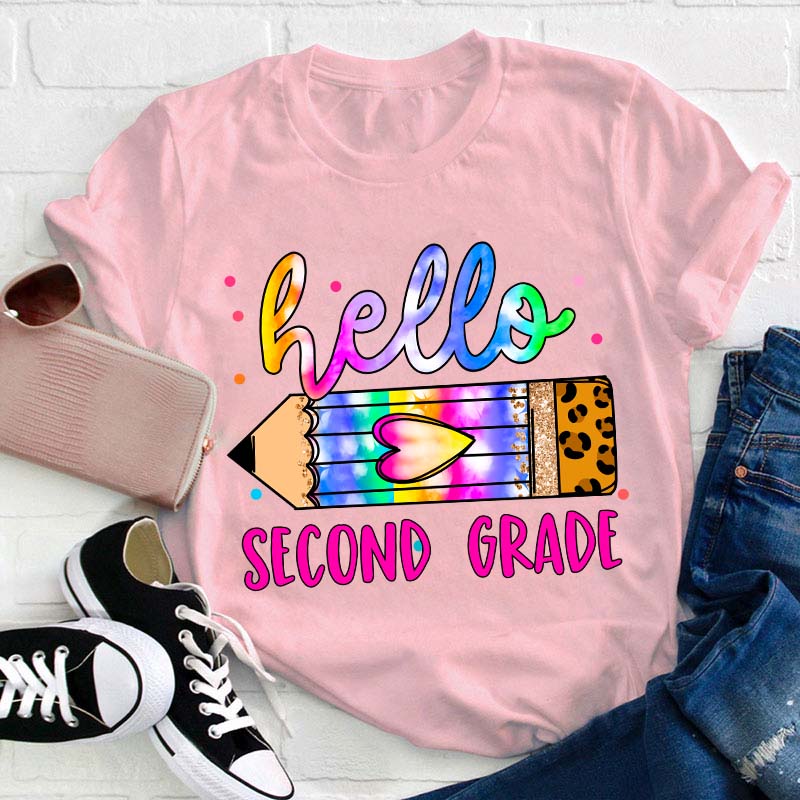 Personalized Grade Hello Teacher T-Shirt