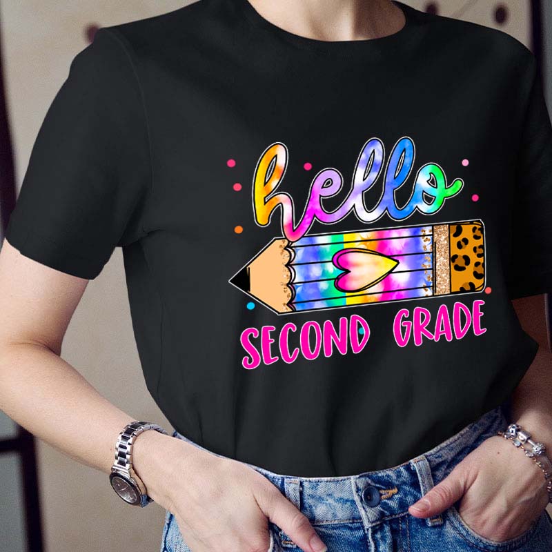Personalized Grade Hello Teacher T-Shirt