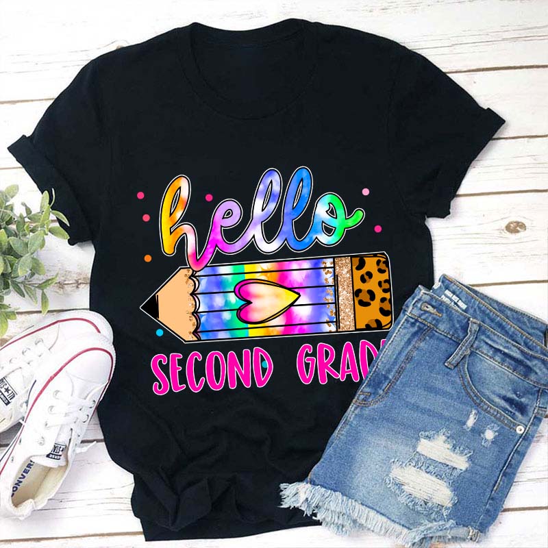 Personalized Grade Hello Teacher T-Shirt