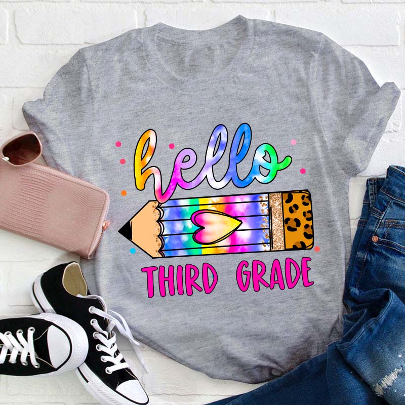 Personalized Grade Hello Teacher T-Shirt