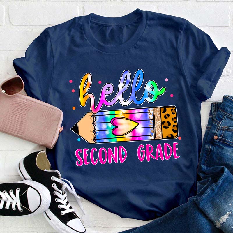 Personalized Grade Hello Teacher T-Shirt