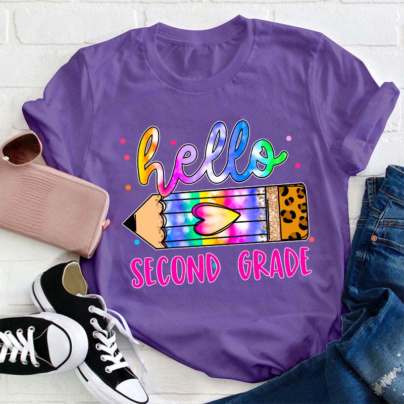 Personalized Grade Hello Teacher T-Shirt