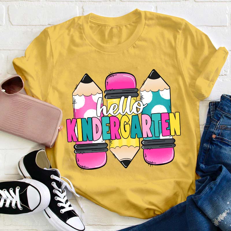 Personalized Grade Hello Teacher T-Shirt