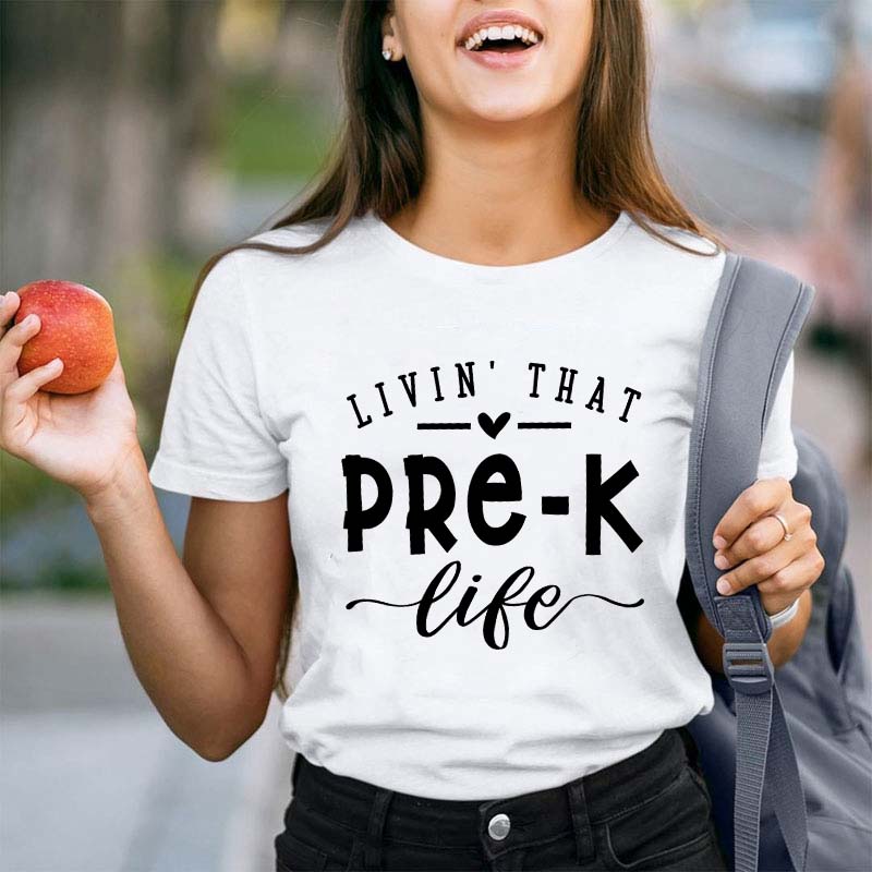 Personalized Livin' That Life Teacher T-Shirt