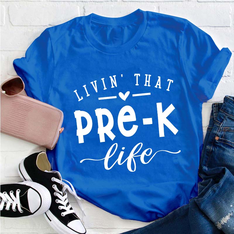 Personalized Livin' That Life Teacher T-Shirt