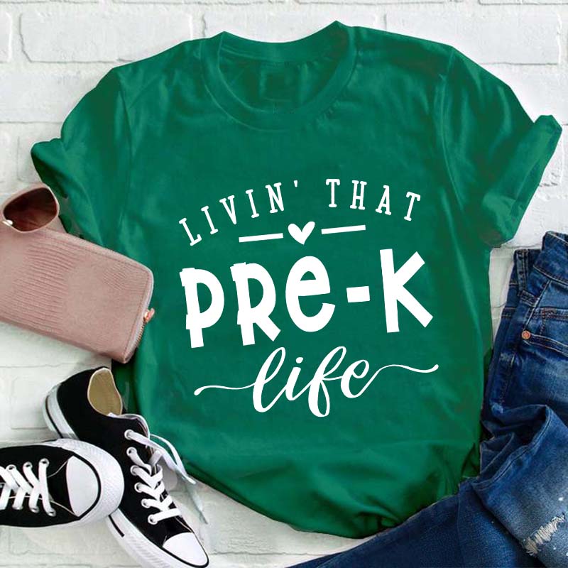 Personalized Livin' That Life Teacher T-Shirt