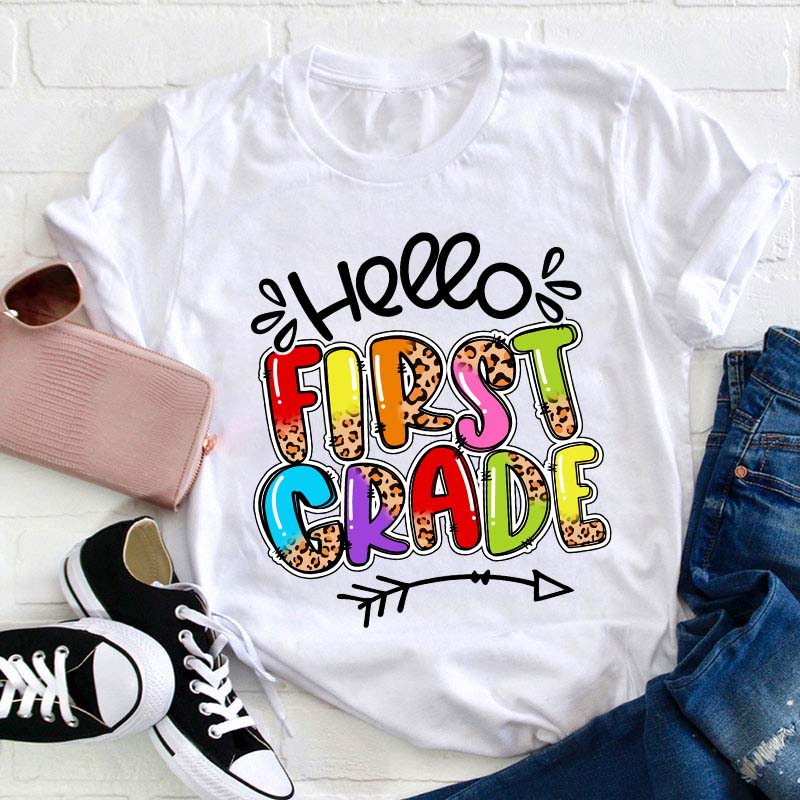 Personalized Grade Hello Teacher T-Shirt