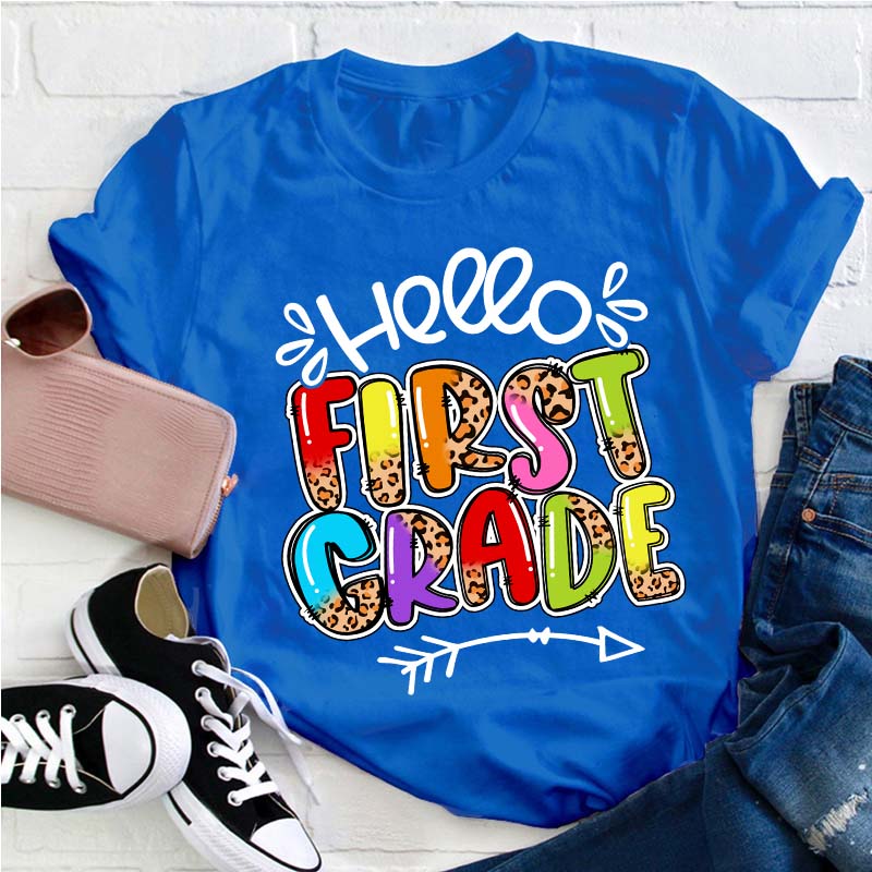 Personalized Grade Hello Teacher T-Shirt