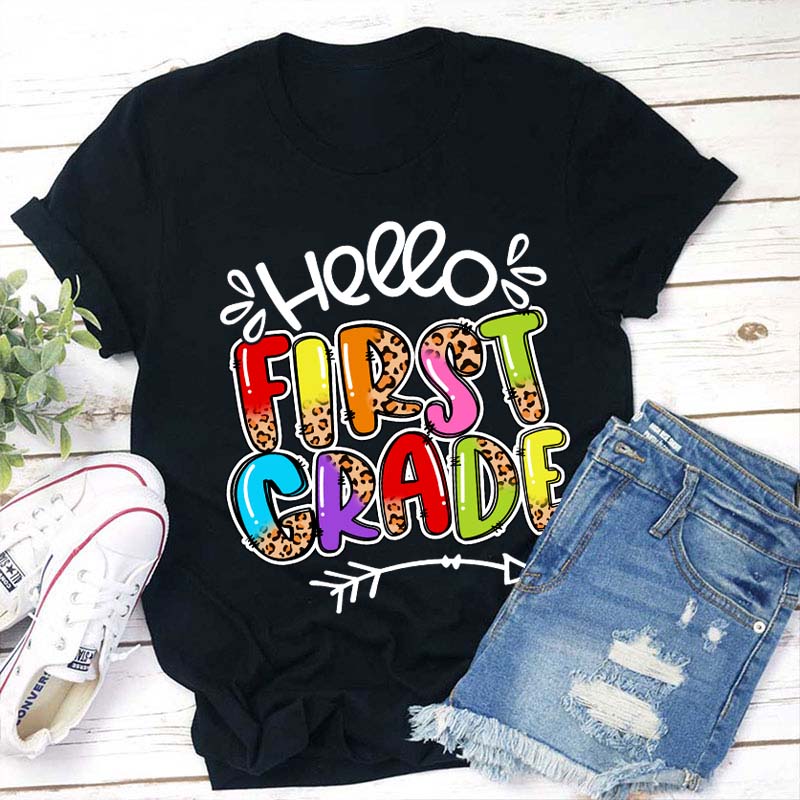 Personalized Grade Hello Teacher T-Shirt
