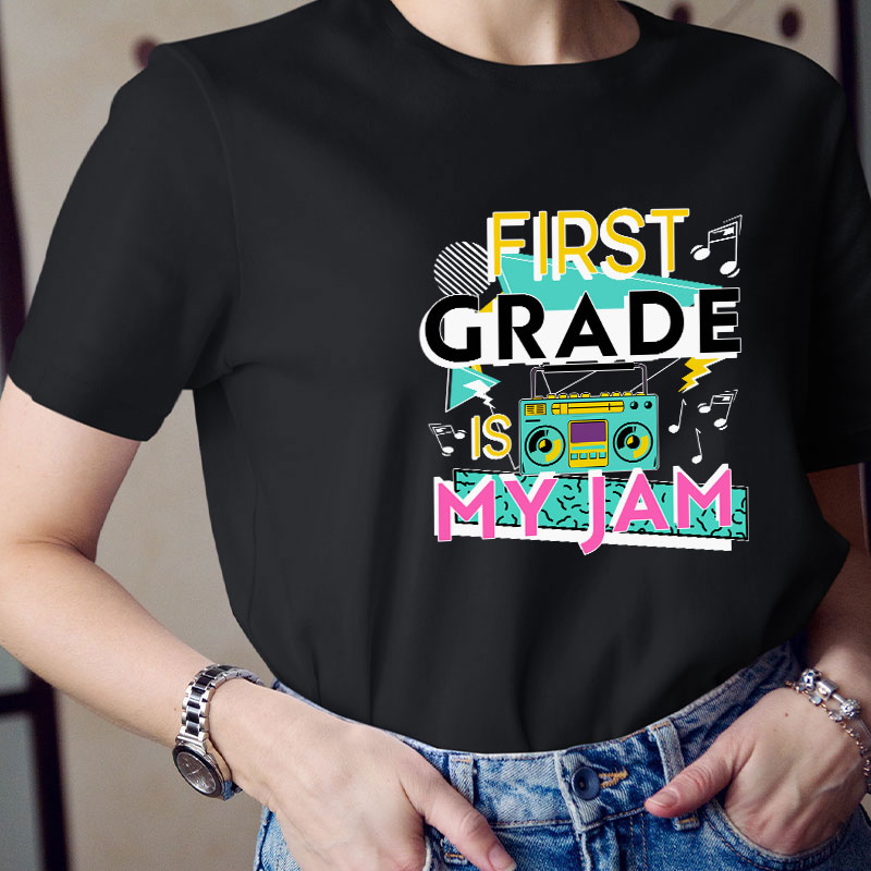 Personalized Grade Is My Jam Teacher T-Shirt