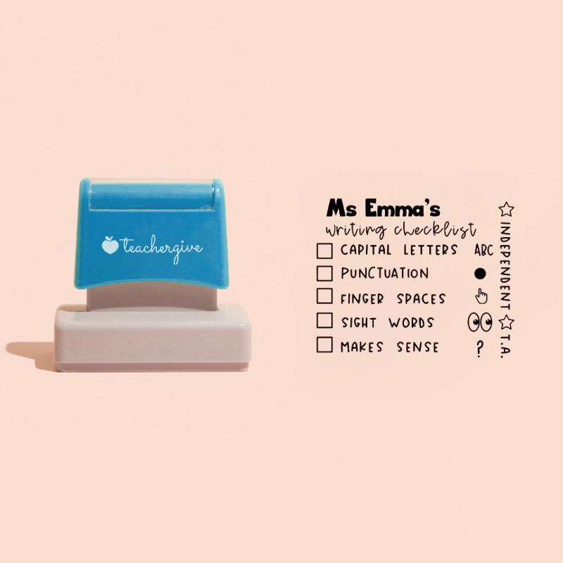 Personalized Junior Writing Checklist Large Rectangle Stamp