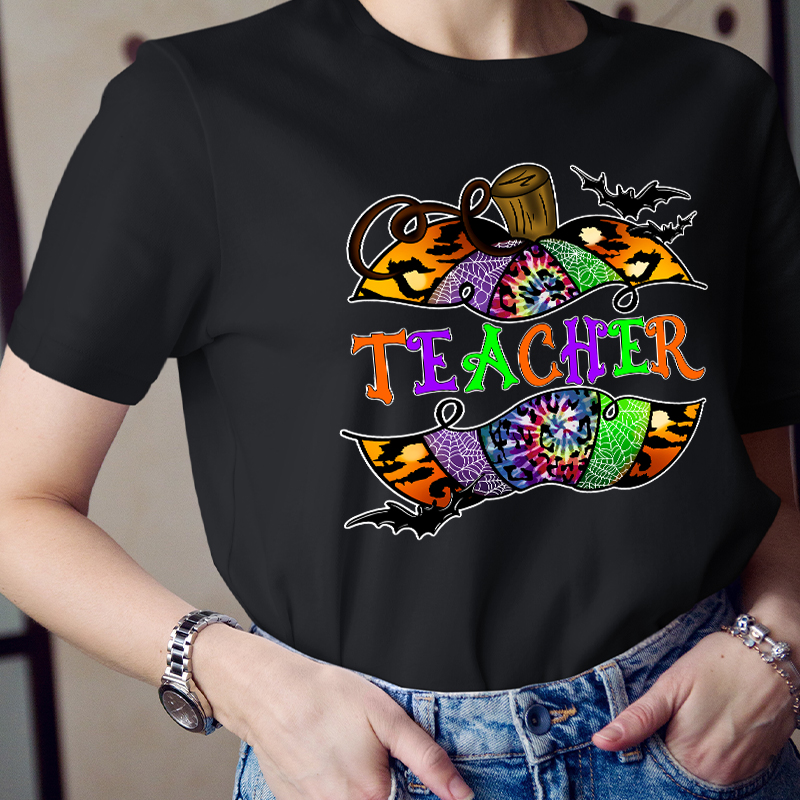 Trance Vibes Pumpkin Teacher T-Shirt