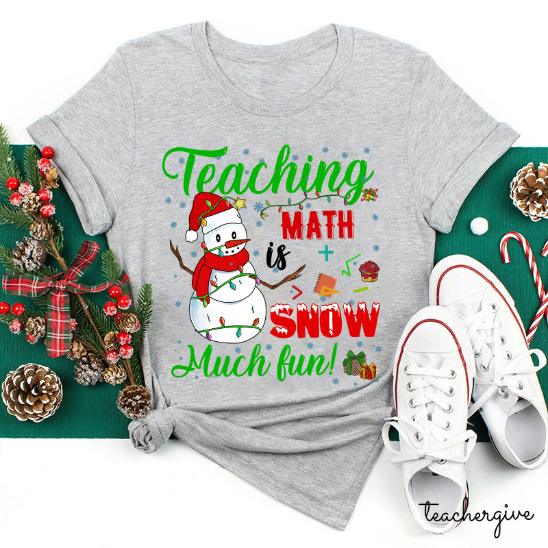Teaching Math Is Snow Much Fun Teacher T-Shirt