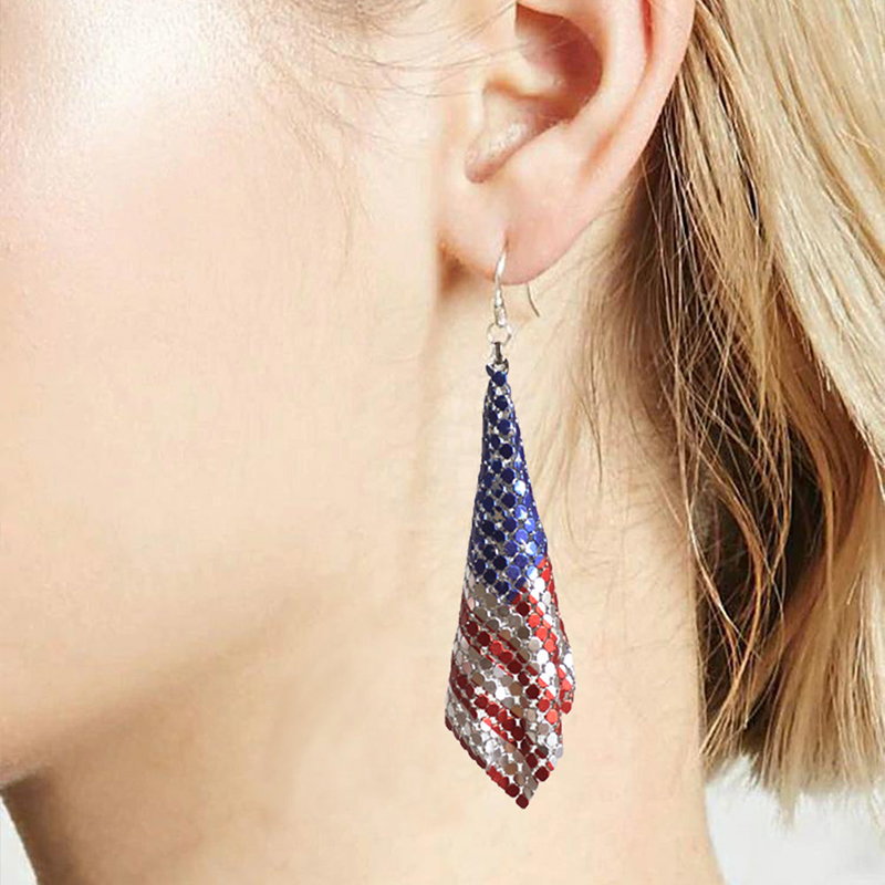 American Flag Soft  Metal Earrings