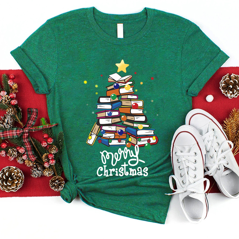 Merry Christmas Books T-Shirt