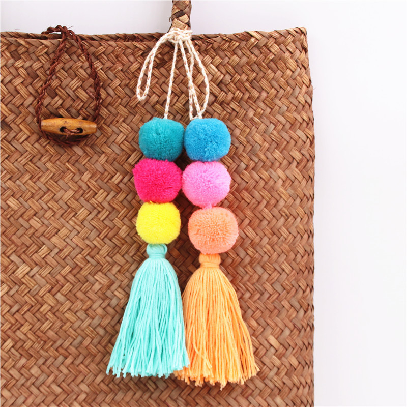 Color Hair Ball Tassel Pendant