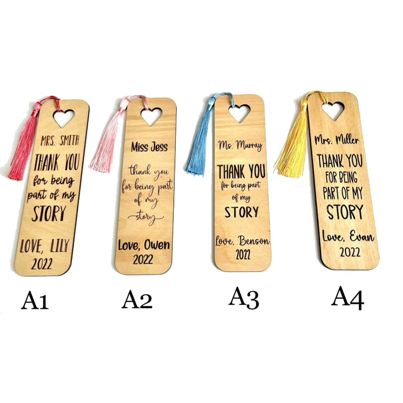 Personalized Thank You For Being Part Of My Story Teacher Bookmark