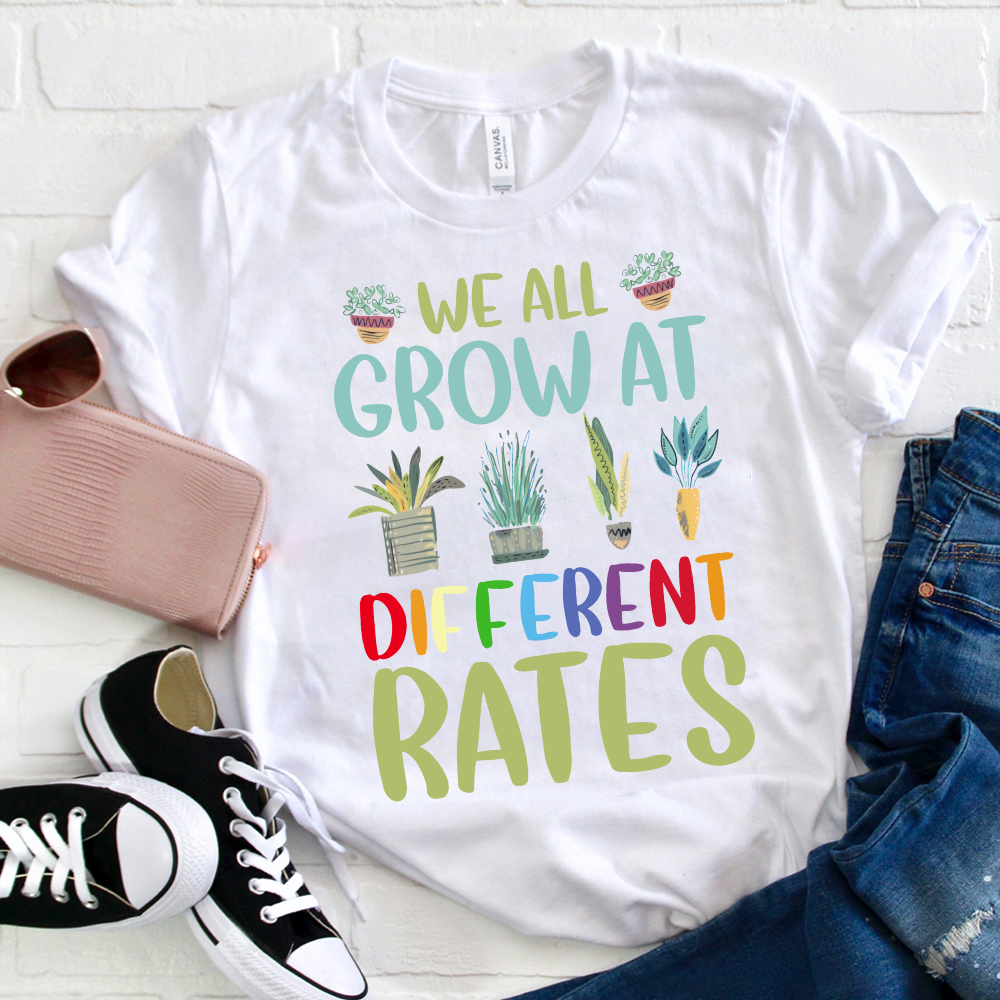 We All Grow At Different Rates Leaves T-Shirt