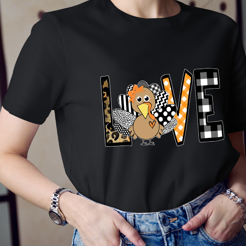 Show Your Love Turkey Teacher T-Shirt