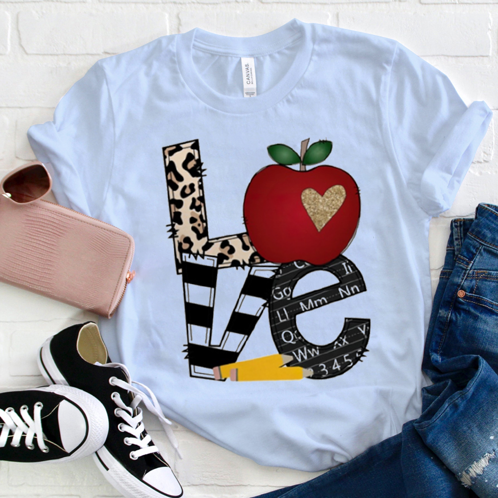 LOVE Shining Apple Different Patterns T-Shirt