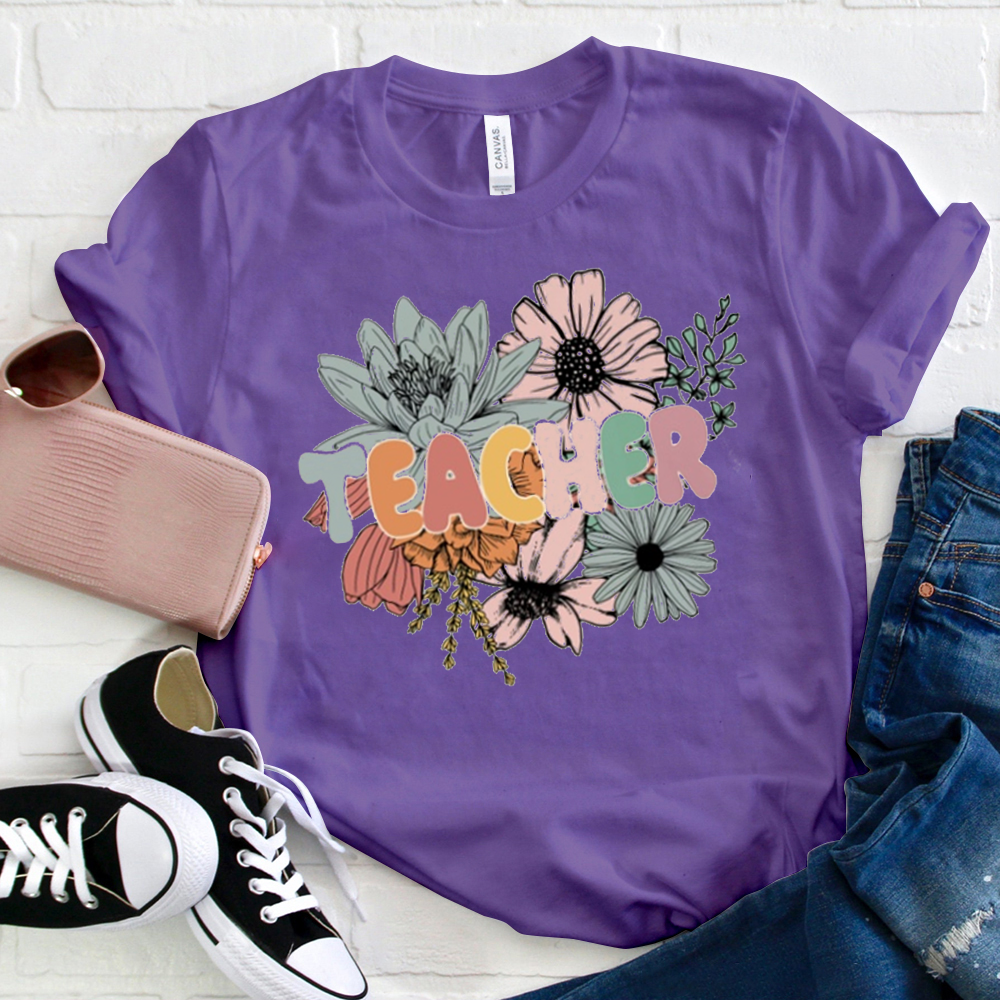 Teacher Daisy Flower  T-Shirt