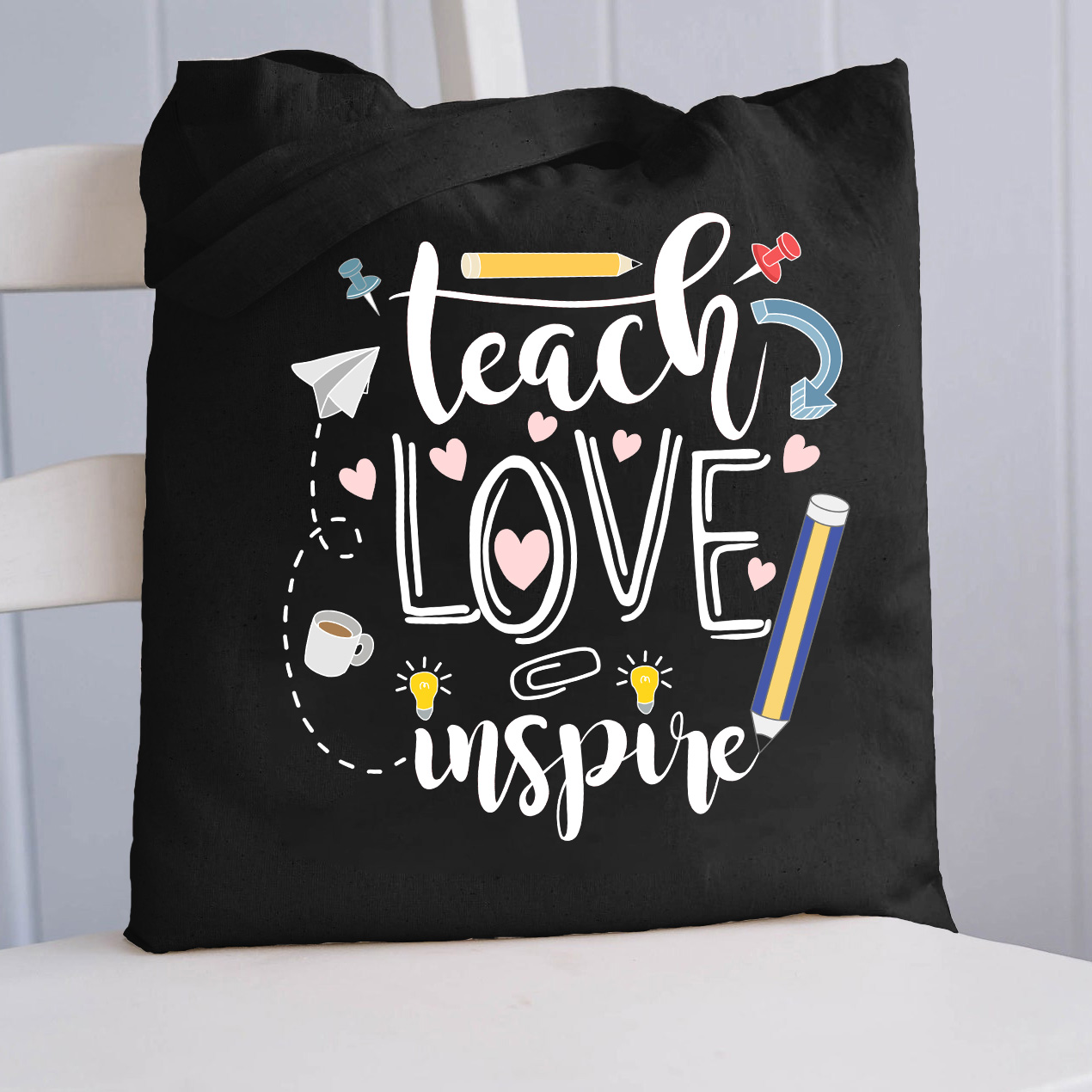 LatestTeacher Love Inspire Classic Tote Bag for Sale-Teachersgram