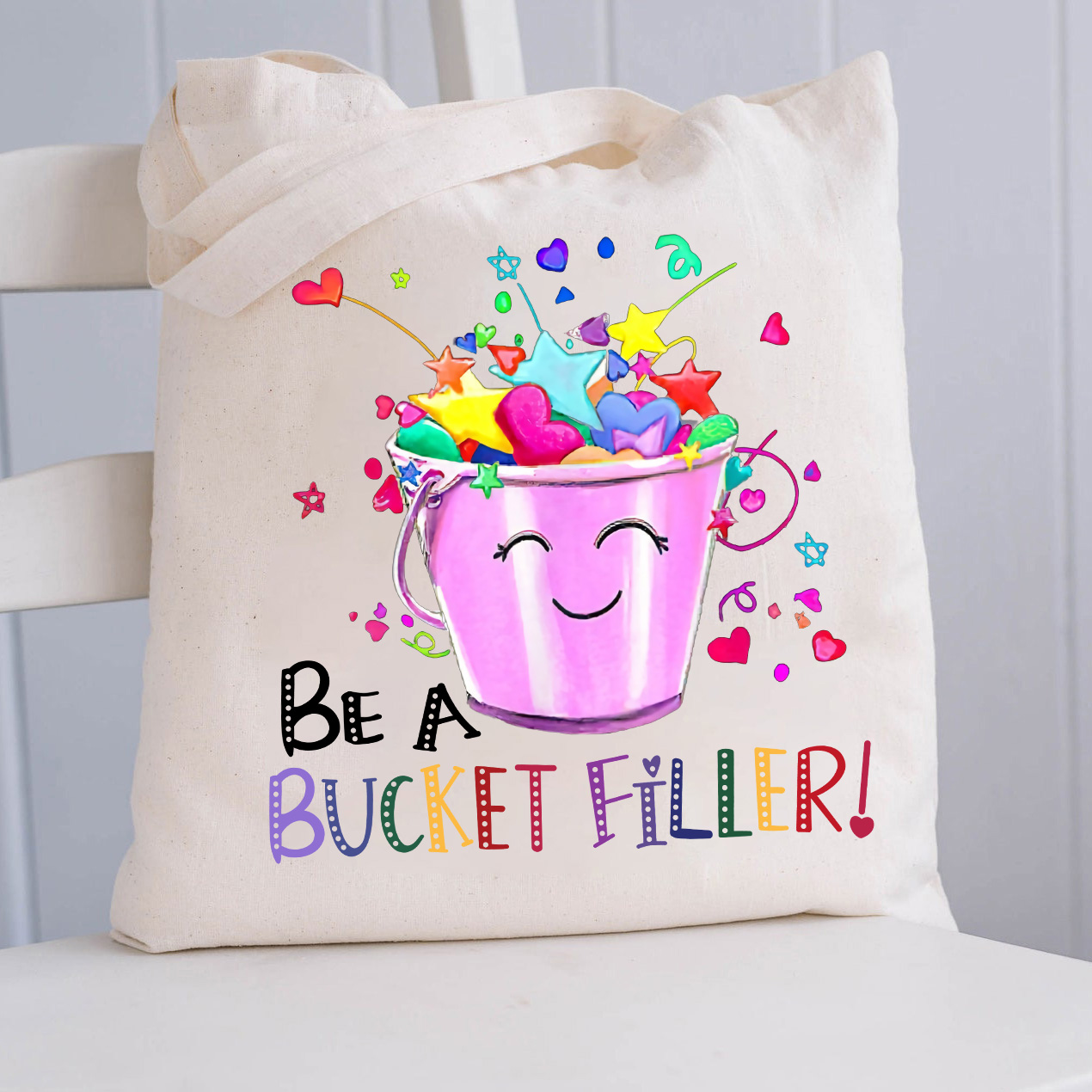 Be A Bucket Filler Cartoon Tote Bag