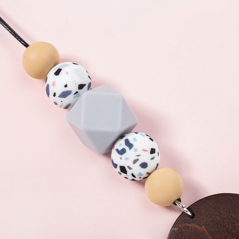 Personalized Beaded Teacher Graphite Lanyard