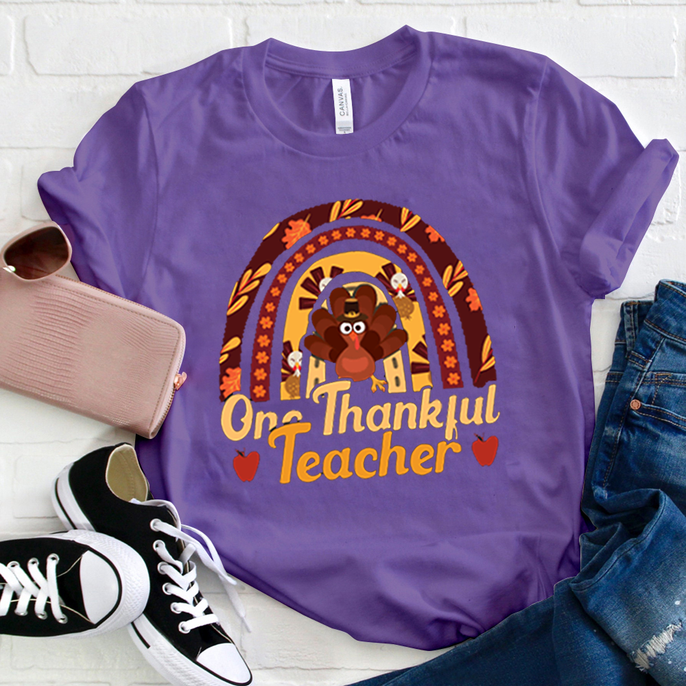 One Thankful Teacher Turkey T-Shirt