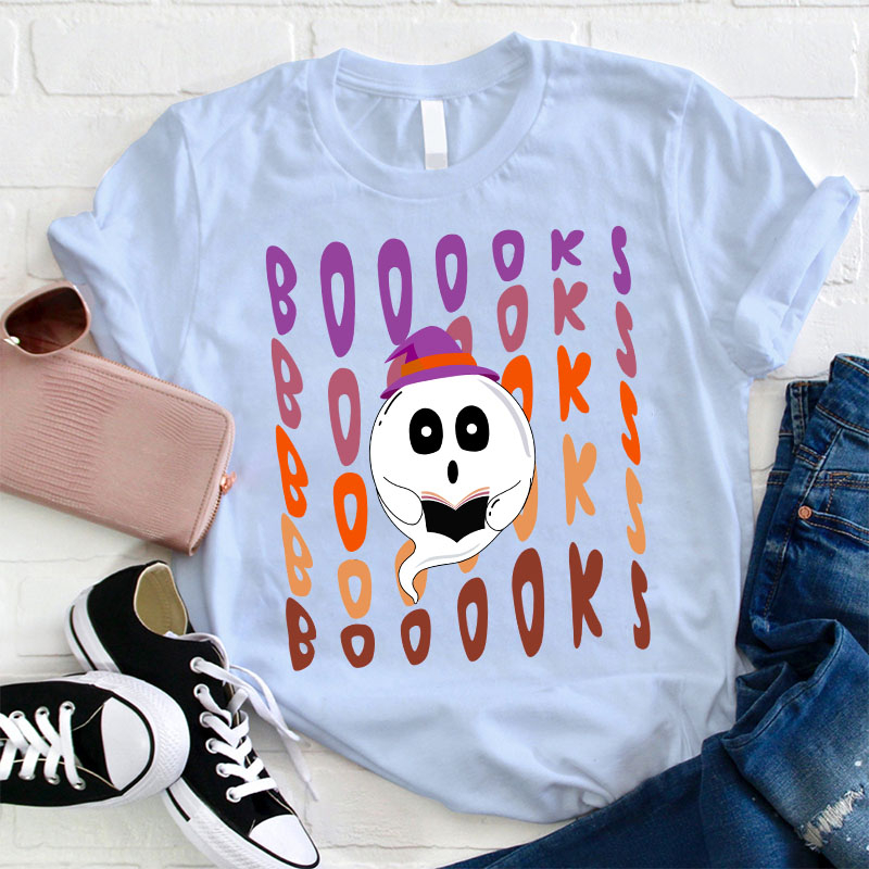 Booooks Reading Halloween T-Shirt
