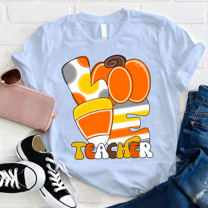Candy Corn Love Teacher T-Shirt