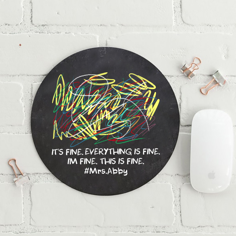 LatestPersonalized All Messy Teacherlife Round Mouse Pad for Sale-Teachersgram