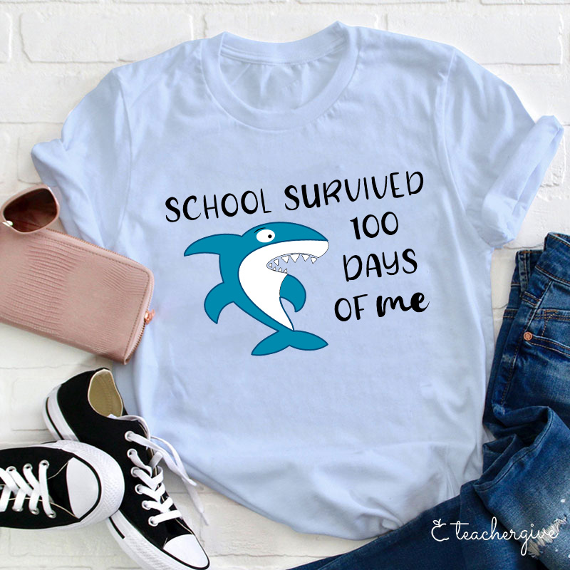 School Survived 100 Days Of Me Teacher T-Shirt