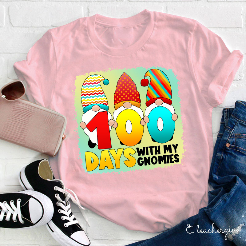 100 Days With My Gnomies Teacher T-Shirt