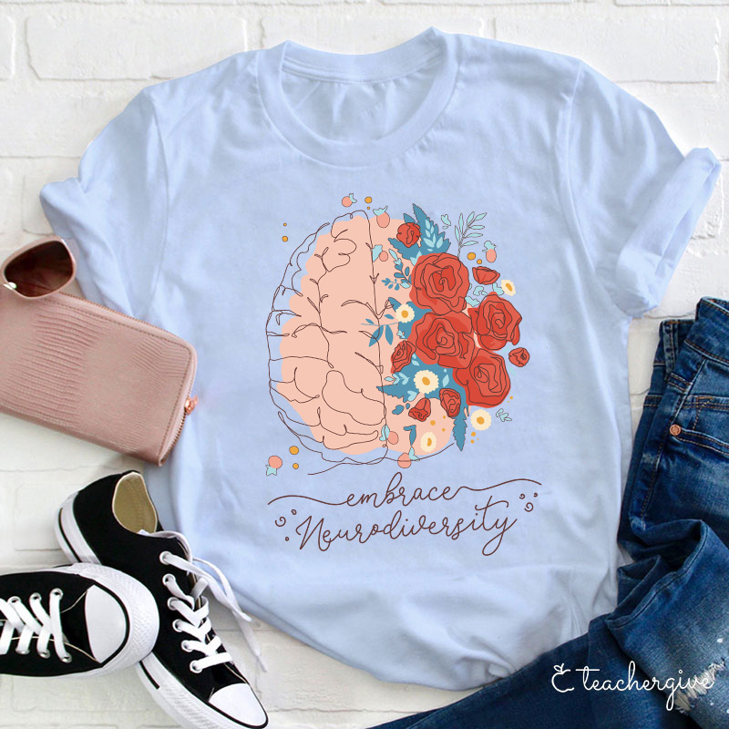 Embrace Neurodivesity Teacher T-Shirt