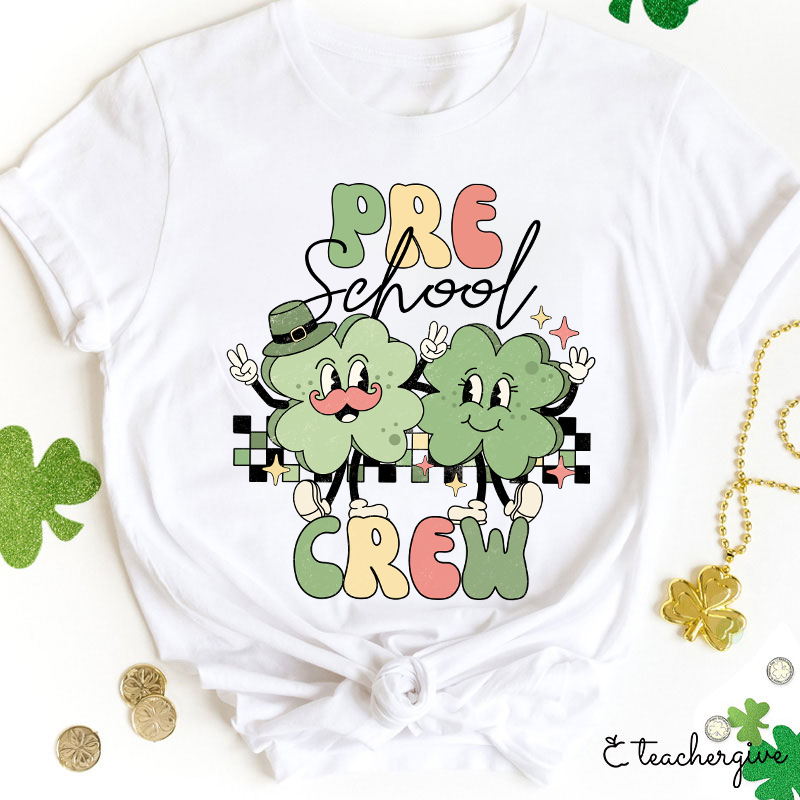 Personalized Grade Clovers Crew Teacher T-Shirt