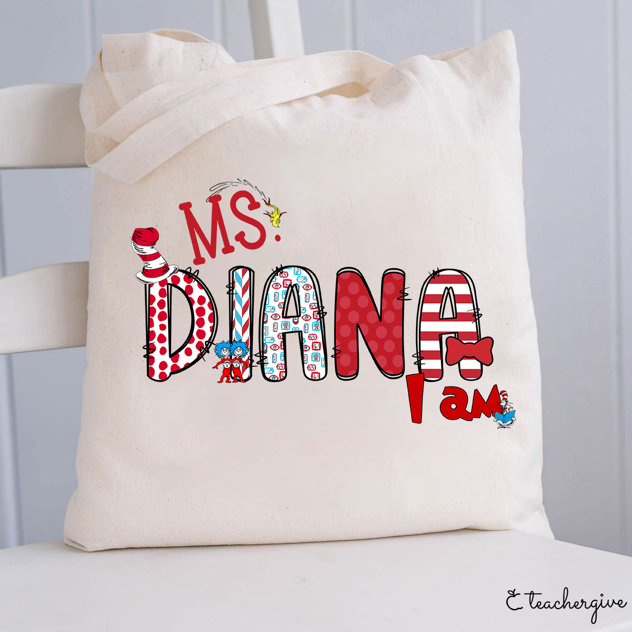 Personalized Hi Teacher Tote Bag