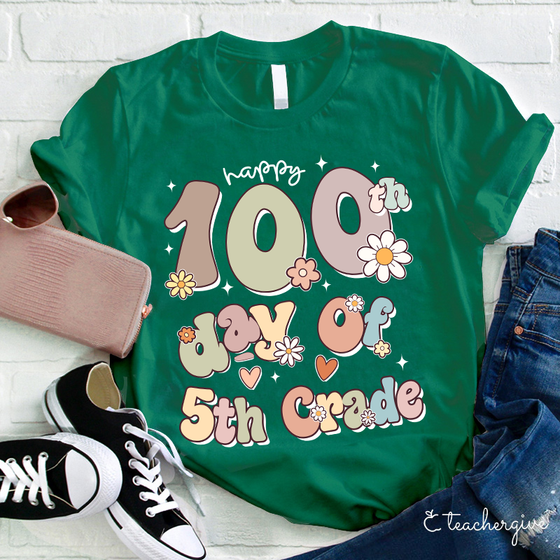 Personalized Happy 100 Days Teacher T-Shirt